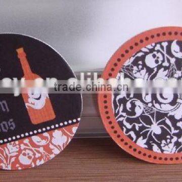 2015 hot selling customized table mat beer coaster