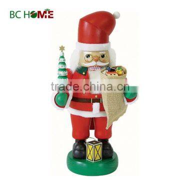 high quality santa claus wooden Nutcracker with bag