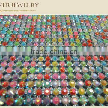 ab rhinestone mesh