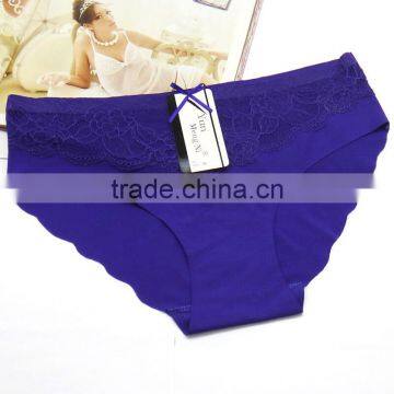 Ice Silk Seamless Lingerie Front Sexy Lace Women's Panties Smooth Soft Ladies Panties photo-4