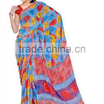 FnU Printed Designer Glamour Saree With Blouse