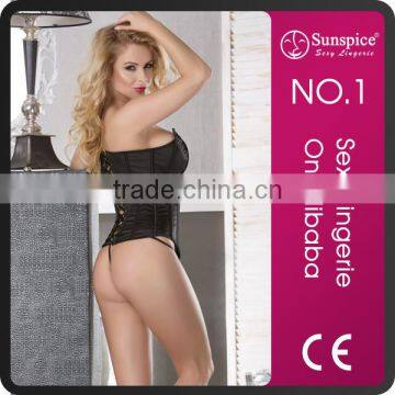 Sunspice Fasionable Style Nude Sexy Women Slim Lift Corset Bodysuit Black Sexy Fat Women Corset Girls Sexy Dot Corset photo-2