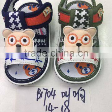 Summer Cheap Kid Shoes Soft Newborn Baby Boy Sandals Child Prewalker Cute Animal Bear Casual Noisy Shoes photo-4