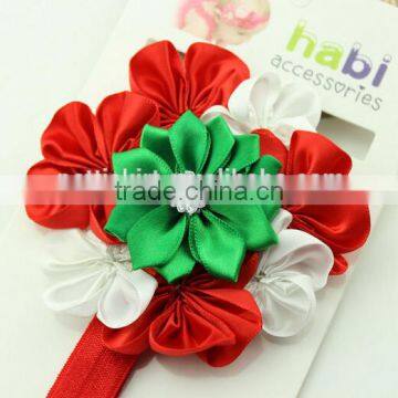 Cheap Sale Christmas Hair Accessories Girls Red Flower Pattern Headband photo-2