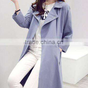 zm35728a fashion autumn women boutique long trench coat for wholesale