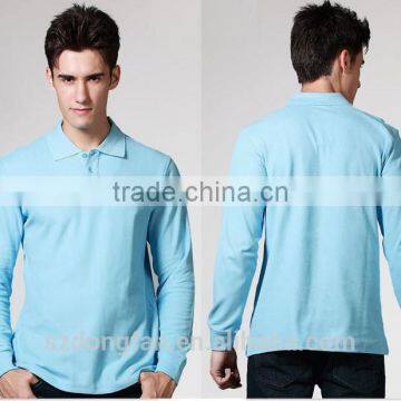 2016 New Brand Men's Long Sleeve Polo Shirt Man's Sloid Color Causal Polo Shirts photo-3
