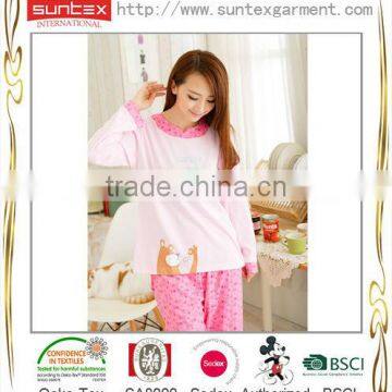 Made In China Long Sleeve Women's Dresses Fashion Ladies Pajama Set