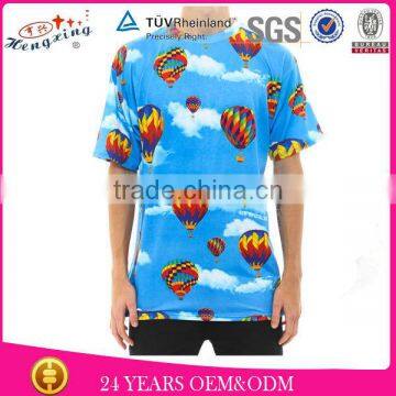 All over sublimation printing full print 100 cotton fabric for t-shirt