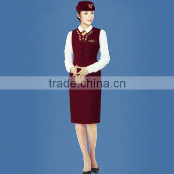 Hot Sell Various Style Ladies Airline Uniform, Stewardess Uniform, Airline Hostess Uniform photo-4
