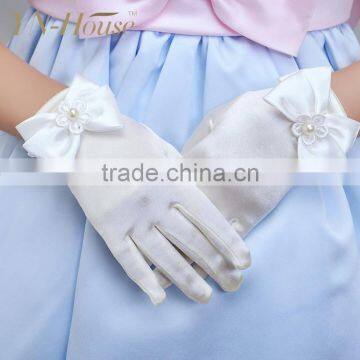 elbow length satin gloves