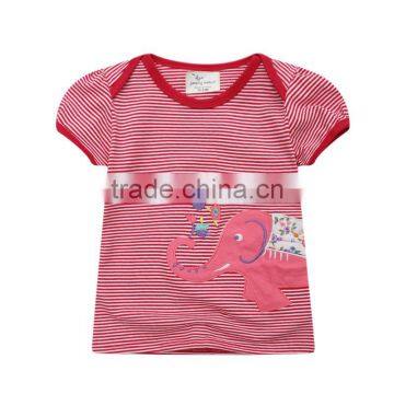 Wholesale summer cotton priting kids girl short sleeve t shirts