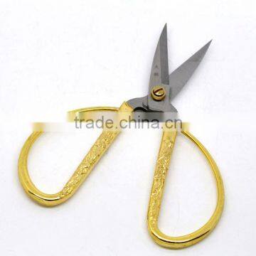 Gold Plated Dragon PhoenixWide Handle Thread Sharp Scissors photo-2
