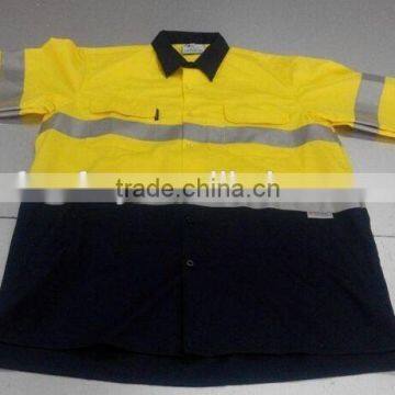 Fluorescent Yellow Reflective Fireproof Work Shirts photo-2