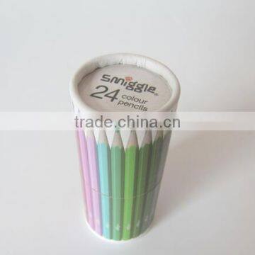 3.5''24pcs color pencils in paper tube