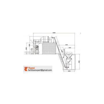 Fertilizer processing machine bulk blending production line