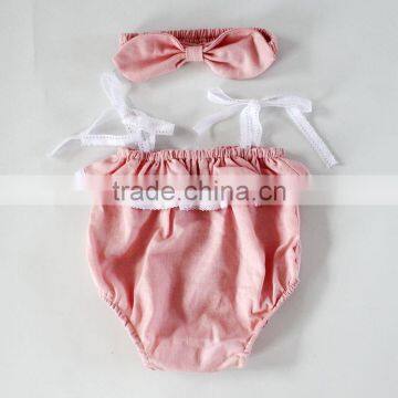 Off Shoulder Blank Romper Baby Newborn Linen Clothes M7061303 photo-3