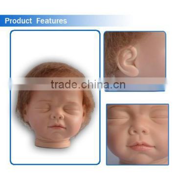 2015 reborn soft silicone baby dolls for kids/ reborn wig babies/ wefted mohair