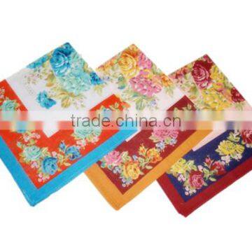 100 cotton print handkerchief for girls