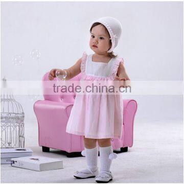 Wholesale Child Clothing Baby Girls Dress Designs Picture of Sleeveless Cotton Baby Dress