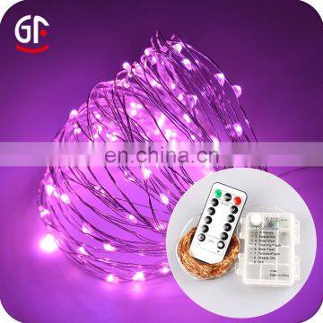 Party Accessories LED Copper Wire High Quality Remote Battery Waterproof LED Battery String Lights