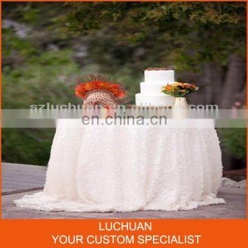 Party Decoration Big Sequins White Table Cloth