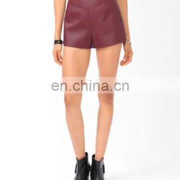 High-Waisted Faux Leather Shorts CSS0015