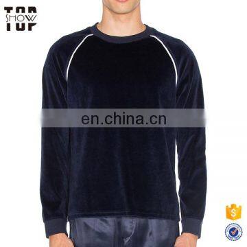 Fashion men's clothing manufacturer custom wholesale velour hoodie