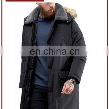 Hot Selling Men Hoodie Parka Fur Jacket With Detachable Sherpa Collar