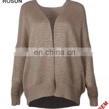 Womens knit clothing manufacturer drop shoulder sweater