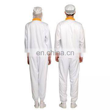 White Unisex 100%Polyester Food Processing Uniform for Food Factory photo-6