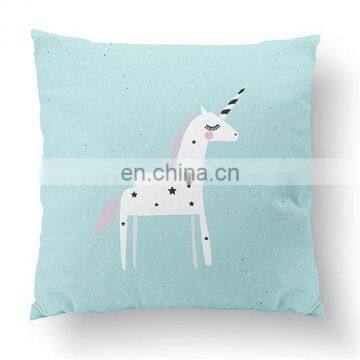 New Latest Design Home Decor Cushion Pillow Case Cover 2017 Fashion Custom Cute Sofa Throw Unicorn Design 3D Cushion Cover