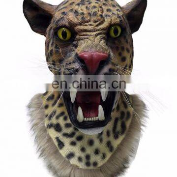 ADULT RUBBER LATEX CAT CHEETAH JUNGLE ZOO ANIMAL COSTUME LEOPARD MASK