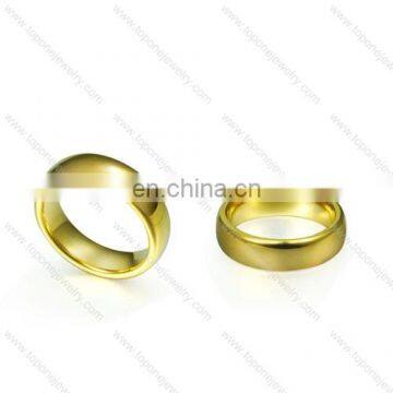 Stainless steel ring blanks polish gold plating jewelry ring women men