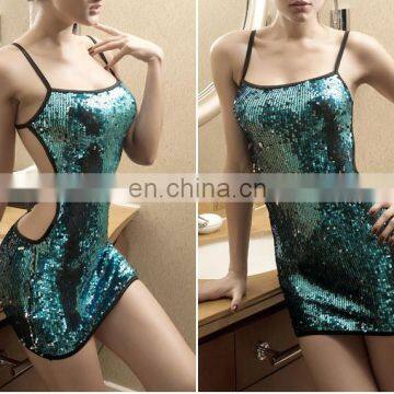 Sexy Women Sequin Evening Dress,sequin Gold Dress photo-6