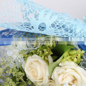 2017 best selling fashion new style beautiful sunflower mesh flower wrapper