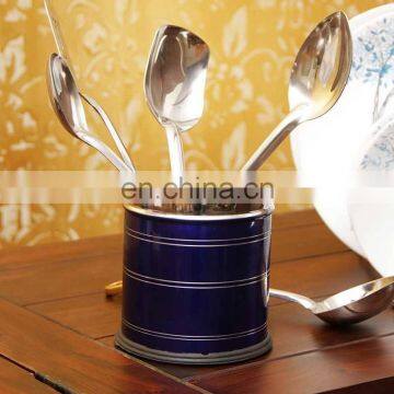Water hyacinth Cutlery Holder with steel frame for fruit,Metal vegetable and fruit Cutlery Holder