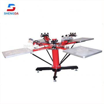 Manual DIY Full Set 6 Color 6 Station T-shirt Silk Screen Printing Machine Kit All Stuff Including photo-2