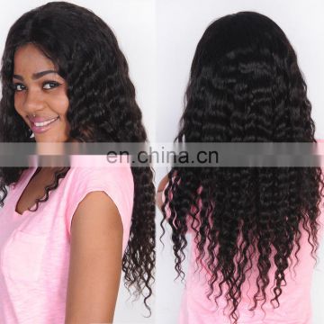 Human hair glueless lace front wig mongolian kinky curly hair wigs