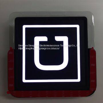 12 x 12cm Chargeable LED Light Car Sticker for UBER LYFT Car Service photo-2