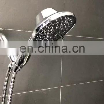 Amazon Hot Sale Hand Shower 5 Functions Chrome ABS Plastic Body jet rain Shower Head