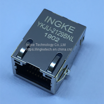 Ingke YKJU-2129BNL 100% Cross 7498011122AR 1 Port 100 BASE-T SMT Tab Up RJ45 Magnetic Modular Jacks photo-2