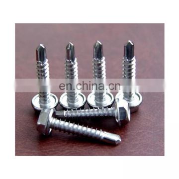 China manufacturer hex washer self drilling screws