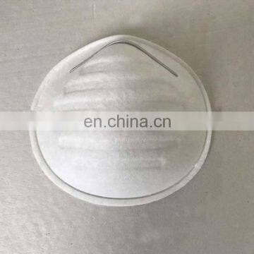 Cup type disposable earloop nonwoven full face dust mask with polyester head strap