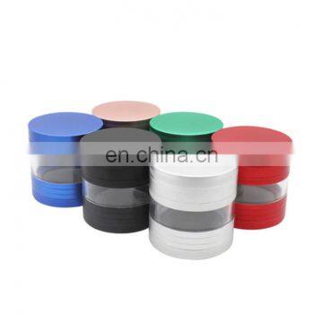 Transparent side window 63mm four-layer smoke grinder Aluminum alloy smoke tabacoo grinder