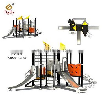 Natural Series Galvanized Steel Slide And Swing For Outdoor Playground