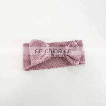 Organic Cotton Knitted Rib Knotted Baby Headband Knot photo-6