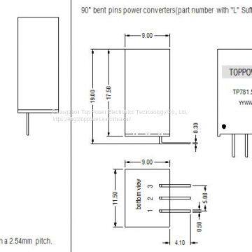 SIP 3pins Non-isolated DC/DC Converters TOPPOWER photo-2