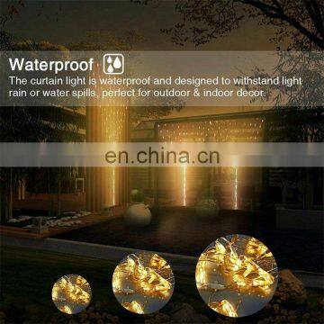 3M Warm White Christmas String Fairy Wedding Curtain Light 300 LED Lights photo-4