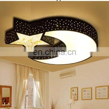 Creative Warm Room Living Room Bedroom Light Decorative Crystal Star Moon Led Ceiling Lamp for Children'S Room photo-3