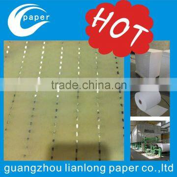 Guangzhou plant professional custom make all kinds of watermarking, 100% cotton paper with watermark security thread safe